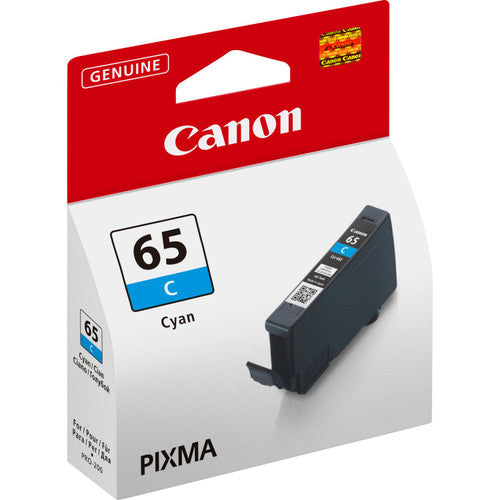 Canon CLI65C cyan ink tank packaging detail