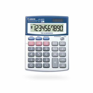 Canon LS-100TS 10-digit dual power desktop calculator with tilted display and wide keyboard