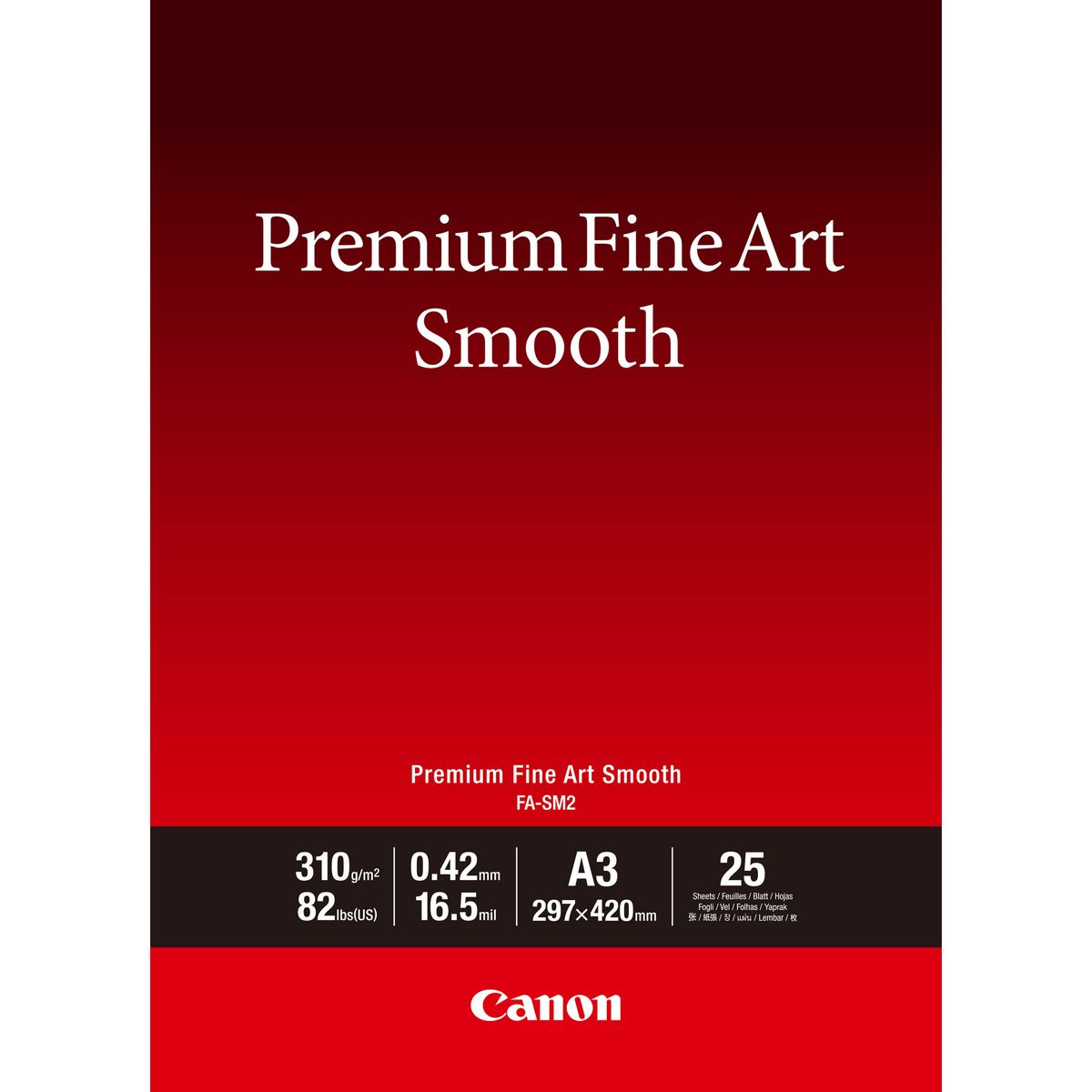 Canon FA-SM2 Premium Fine Art Smooth paper A3, 25 sheets, 310gsm