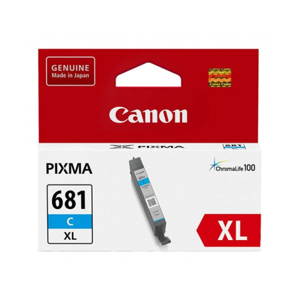 Canon CLI-681XLC high yield cyan ink cartridge for Pixma inkjet printers, 515 page yield