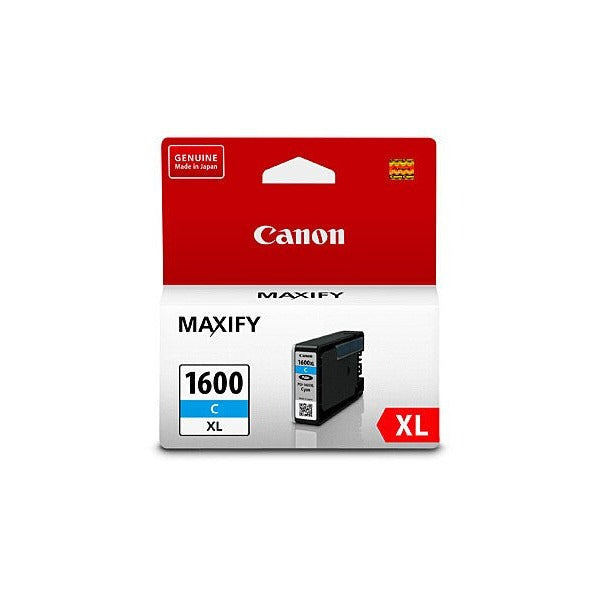 Canon PGI-1600XLC genuine high yield cyan ink cartridge for Canon MAXIFY MB2060 and MB2360 printers