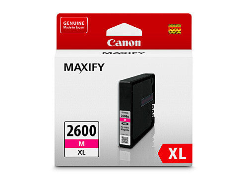 Canon PGI-2600XLM genuine high yield magenta ink cartridge for Canon IB4060, MB5060 and MB5360 printers