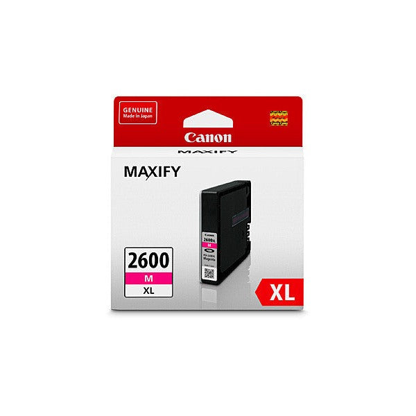 Canon PGI-2600XLM genuine high yield magenta ink cartridge for Canon IB4060, MB5060 and MB5360 printers