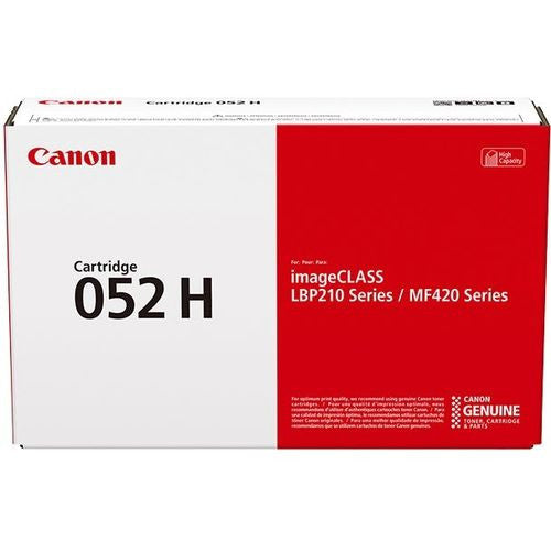 Canon CART052H Black Toner Cartridge angled view highlighting high yield capacity for office use