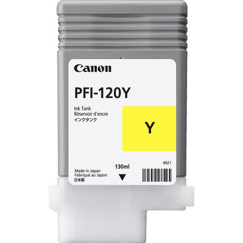 Canon PFI-120 130ml Yellow pigment ink cartridge for imagePROGRAF TM-200, TM-300 and TM-305 large format printers