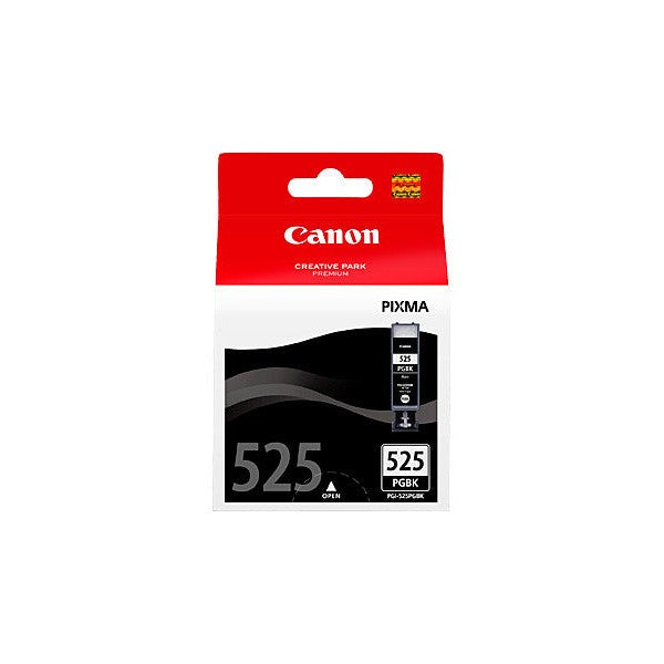Canon PGI-525BK genuine black ink cartridge for PIXMA inkjet printers, 311-page yield