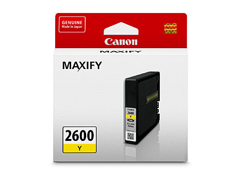 Canon PGI-2600Y genuine yellow ink cartridge for Canon MAXIFY IB4060, MB5060 and MB5360 printers