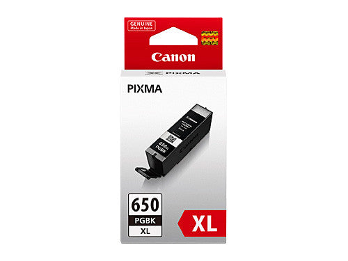 Canon PGI-650XLBK genuine high yield black ink cartridge for Canon PIXMA printers
