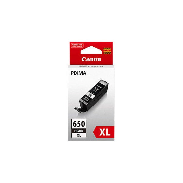 Canon PGI-650XLBK genuine high yield black ink cartridge for Canon PIXMA printers
