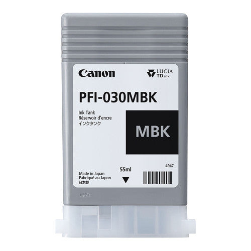 Canon PFI-030MBK Matte Black pigment ink cartridge for imagePROGRAF TA-20 and TA-30 large-format printers