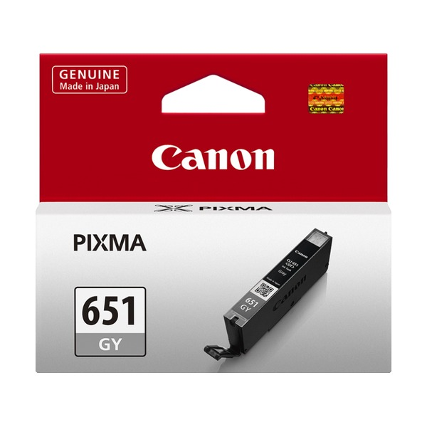 Canon CLI-651GY genuine grey inkjet cartridge for Canon Pixma MG-6360 and MG-7160 printers