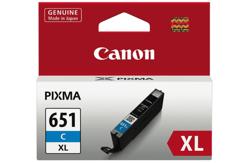 Canon CLI-651XLC genuine high-yield cyan inkjet cartridge for Canon Pixma printers
