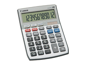 Canon LS-121TS 12-digit solar-powered desktop tax calculator with tilting LCD display
