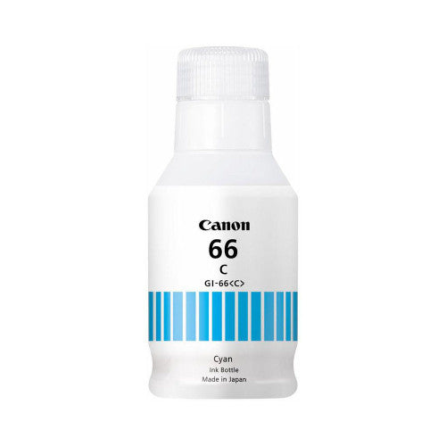 Canon GI66C MegaTank Cyan Ink Bottle front view