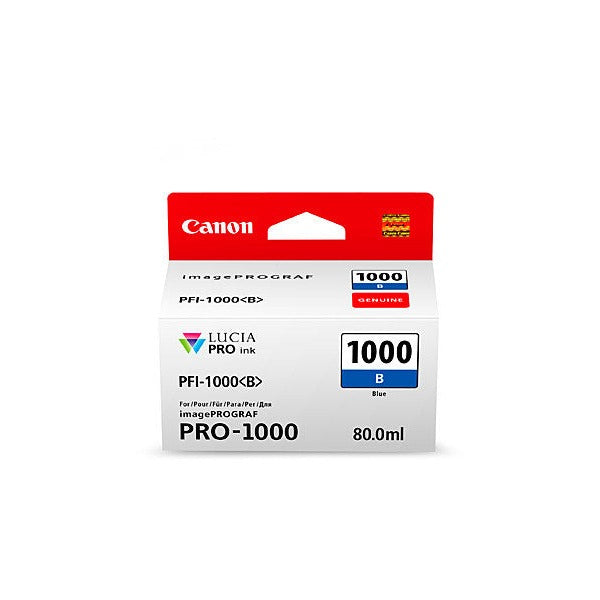 Canon PFI-1000B 80ml blue Lucia ink cartridge for the imagePROGRAF PRO-1000 wide-format printer