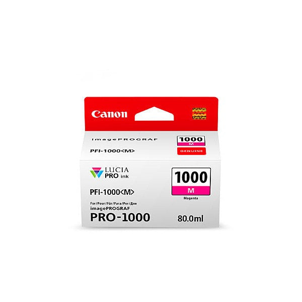 Canon PFI-1000M 80ml magenta high yield ink cartridge for imagePROGRAF PRO-1000 wide-format printer