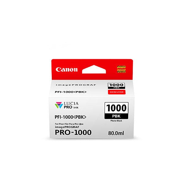 Canon PFI-1000PBK Photo Black high yield ink cartridge for imagePROGRAF PRO-1000 wide format printer