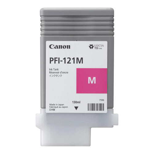 Canon PFI-121M 130ml magenta pigment ink cartridge for imagePROGRAF TM-250 and TM-350 series printers