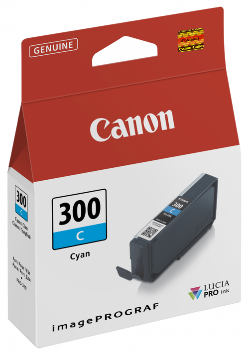 Canon PFI-300C genuine cyan ink cartridge for imagePROGRAF PRO-300