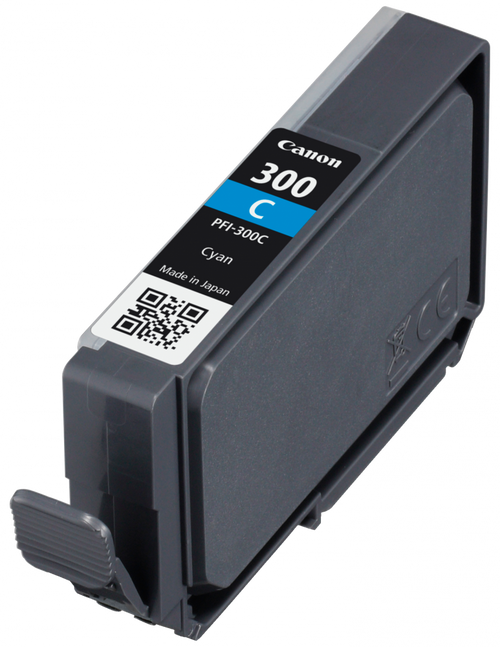 Canon LUCIA PRO cyan ink cartridge PFI-300C front view