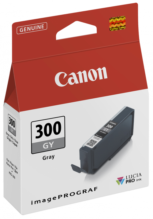 Canon PFI-300GY genuine grey LUCIA PRO ink cartridge for the imagePROGRAF PRO-300