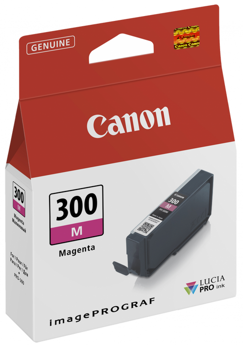 Canon PFI-300M genuine magenta ink cartridge for the imagePROGRAF PRO-300 printer