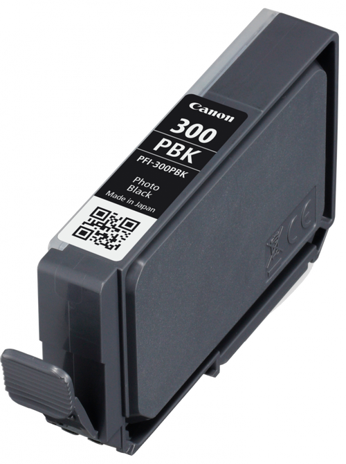 Genuine Canon LUCIA PRO Photo Black ink cartridge PFI-300PBK front view