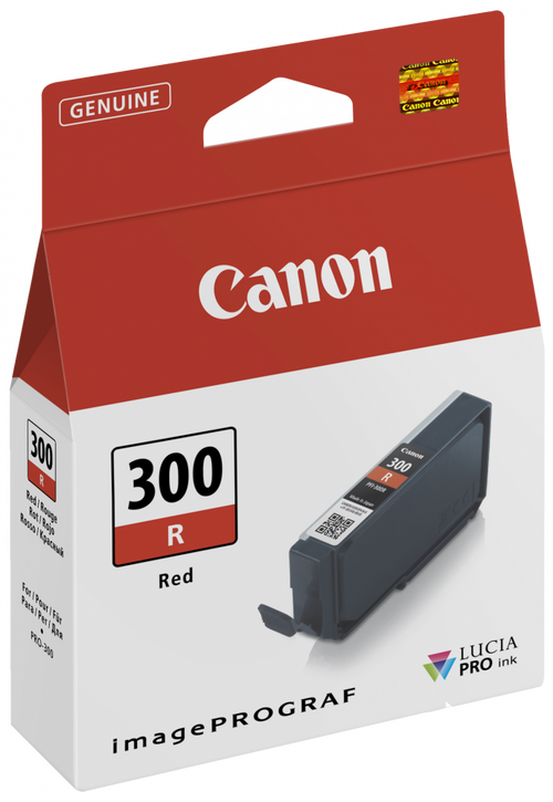 Canon PFI-300R genuine red LUCIA PRO ink cartridge for imagePROGRAF PRO-300