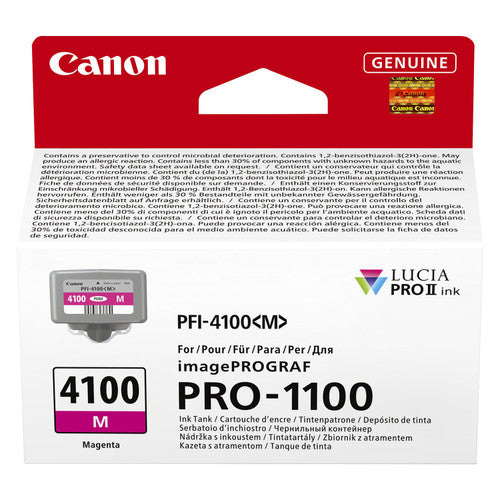 Canon PFI-4100 M magenta ink cartridge suitable for A2 large-format photo printing