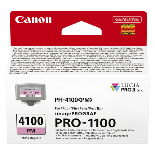 Canon PFI-4100 Photo Magenta cartridge showing 80ml volume label