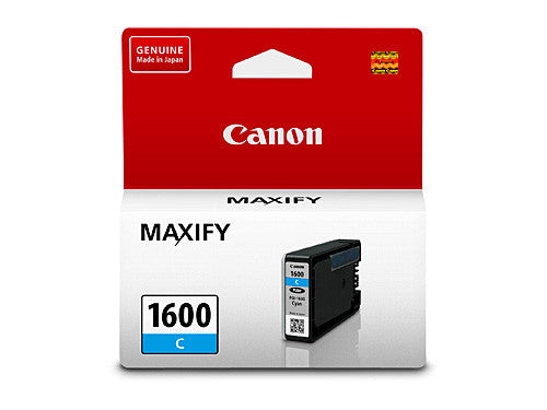 Canon PGI-1600C genuine cyan ink cartridge for MAXIFY MB2060 and MB2360 series printers