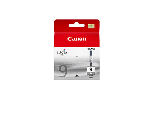 Canon PGI-9GY genuine grey ink cartridge for Pixma PRO-9500 Mark II printers, 930-page yield