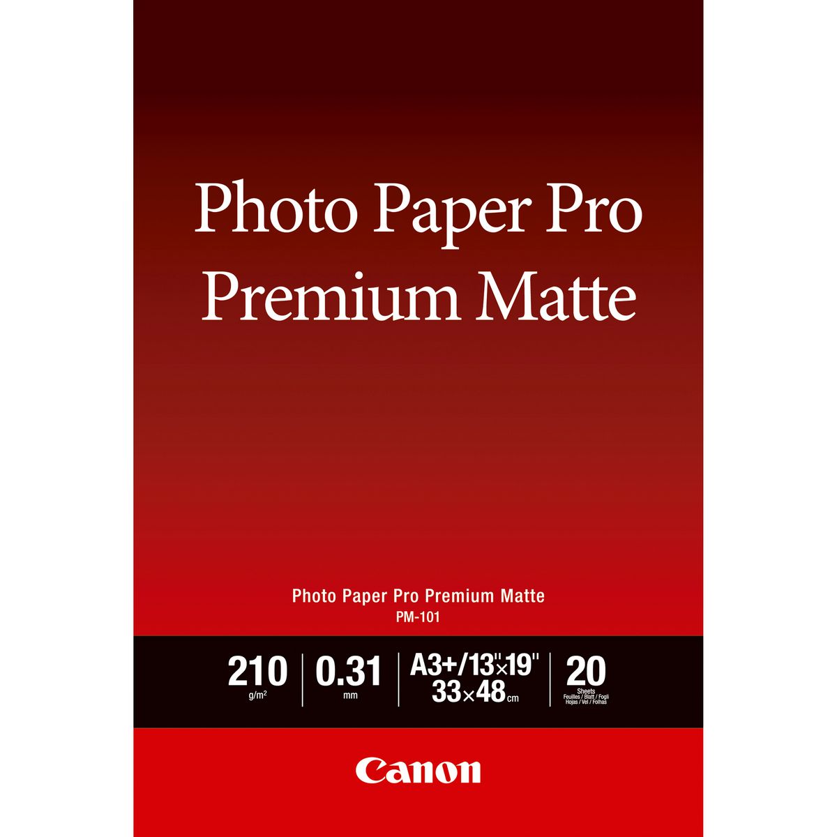 Canon PM-101 Photo Paper Pro Premium Matte A3+, 20 sheets, 210gsm