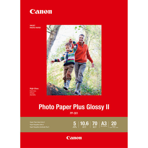 Canon PP301A3 Photo Plus Glossy A3 265gsm photo paper pack of 20 sheets