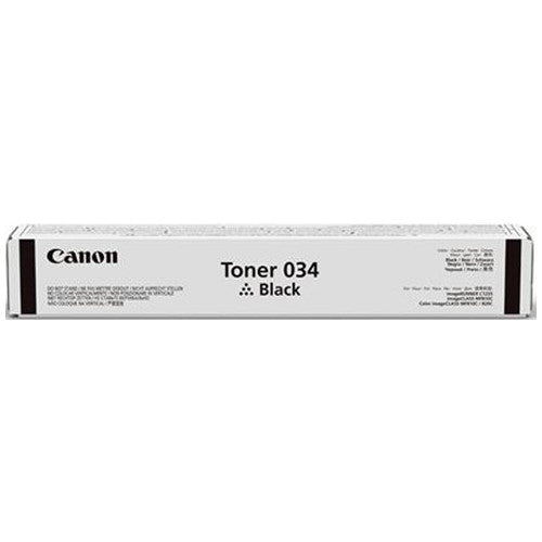 Canon CART034BK genuine black toner cartridge with 12,000 page yield for Canon laser printers