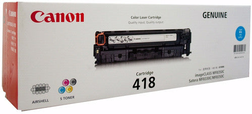 Canon CART418C genuine cyan toner cartridge for imageCLASS MF8350CDN MF8380CDW and MF8580CDW laser printers