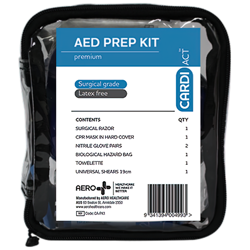 CardiAct AED Premium Prep Kit 14x16x6cm essential AED preparation accessories
