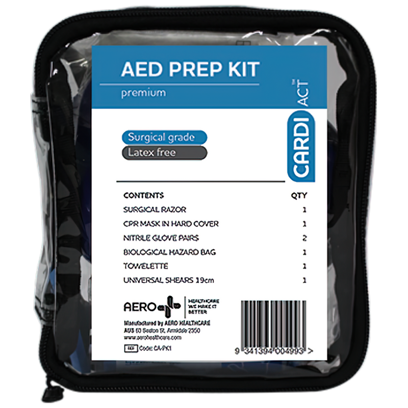 CardiAct AED Premium Prep Kit 14x16x6cm essential AED preparation accessories