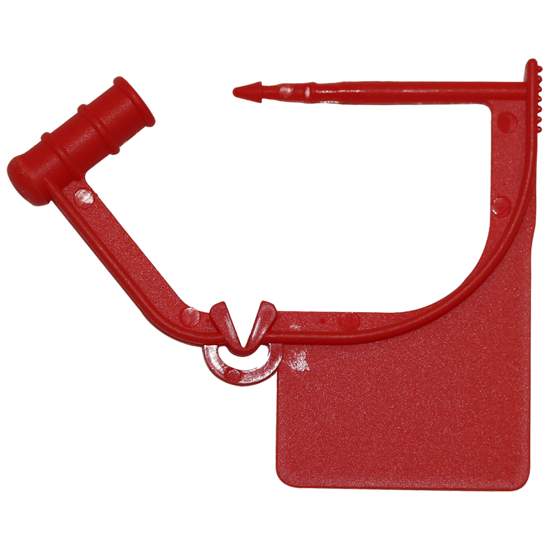 CardiAct Small Red Plastic Safety Seal tamper-evident seal for AED cabinets and first aid equipment compliance