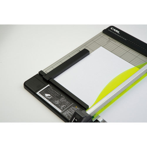 Side profile of Carl DC210N paper trimmer showing 80mm height