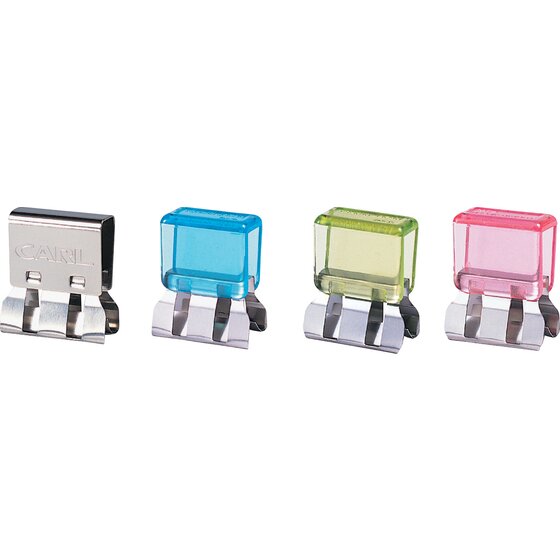Mori clip colour range: silver, blue, yellow-green and pink clips in a row; this listing is the silver clip