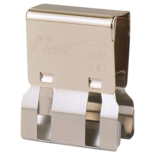 Carl MC53 Mori Clip medium silver - pack of 18 steel clips on white background
