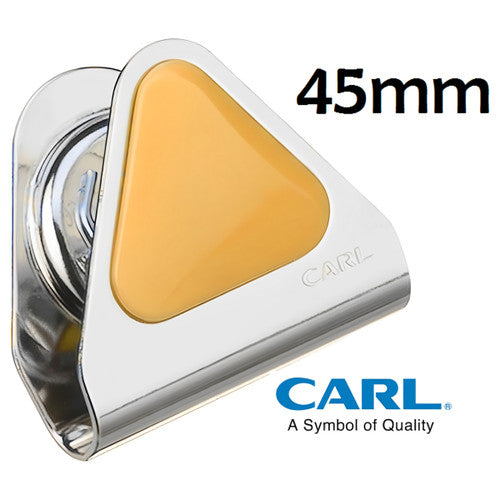 Carl MC56 Small Orange Magnetic Clip front view on white background