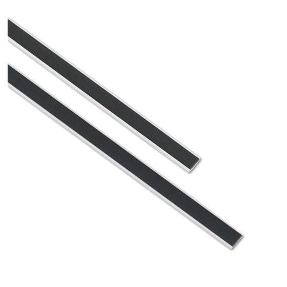 Two long black Carl replacement cutting mat strips for the DC-250 laid side by side out of the pack