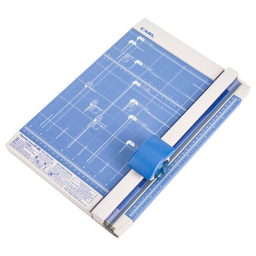 Carl RT200 A4 rotary paper trimmer with metal base, front view