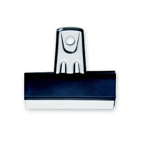 Three Celco 41mm bulldog clips with nickel-plated hang holes shown on a white background