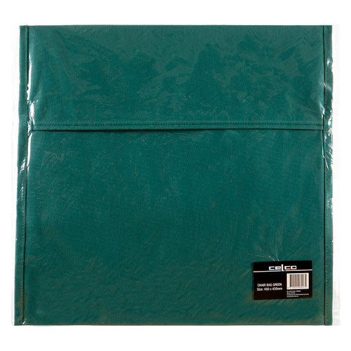 Celco dark green heavy duty polyester chair bag with clear name card insert