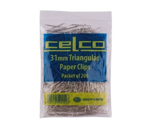 Celco Paper Clip 31mm Triangle Pack of 200 - image 1