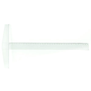 Celco 45cm T square with clear Perspex edges on a white background, showing the full length of the tool and the perpendicular stock