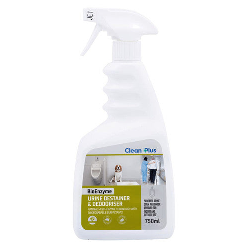 Clean Plus BioEnzyme Urine Destainer and Deodoriser 750ml spray bottle, pack of 12